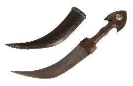 EARLY 20TH CENTURY KURDISH MARSH ARAB SILVER JAMBIYA