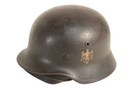 WWII SECOND WORLD WAR GERMAN DOUBLE DECAL HELMET