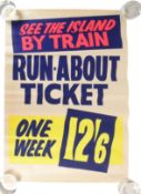 RAILWAYANA - VINTAGE 1963 RAILWAY ADVERTISING POSTER