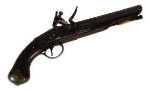 19TH CENTURY JEFFERY OF BRISTOL FLINTLOCK PISTOL