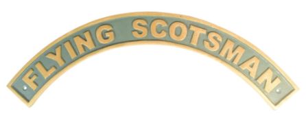 RAILWAYANA - CAST IRON FLYING SCOTSMAN NAME PLATE SIGN