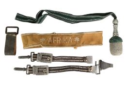 COLLECTION OF GERMAN INTEREST DAGGER HANGERS & CUFF TITLE