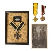 WWI FIRST WORLD WAR IRON CROSS & PRUSSIAN COMMEMORATIVE MEDALS