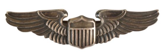 WWII SECOND WORLD WAR USAAF PILOTS WING BADGE