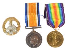 WWI FIRST WORLD WAR MEDAL PAIR - SOUTH WALES BORDERERS