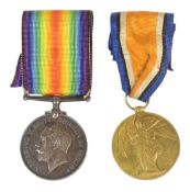 WWI FIRST WORLD WAR MEDAL PAIR - ROYAL DUBLIN FUSILIERS