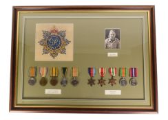 FIRST & SECOND WORLD WAR FRAME MEDAL GROUPS