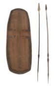 CONGOLESE NGOMBE PEOPLE TRIBAL SHIELD
