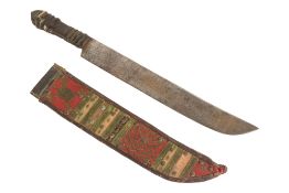 WEST AFRICAN TRIBAL MACHETE WITH SHEFFIELD BLADE