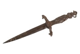 LATE 18TH CENTURY MEMENTO MORI STILETTO DAGGER