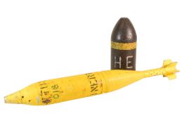 TWO MILITARY PROJECTILE ROUNDS