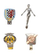 AUTOMOBILIA - COLLECTION OF VINTAGE CAR CLUB BADGES & MASCOTS
