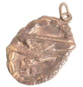 WWII SECOND WORLD WAR GERMAN PARATROOPER SILVER PENDANT