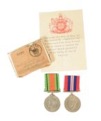 WWII SECOND WORLD WAR MEDAL PAIR