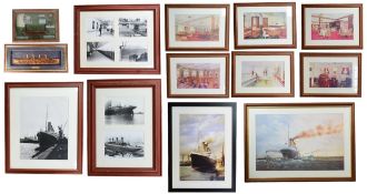 COLLECTION OF FRAME TITANIC INTEREST PRINTS