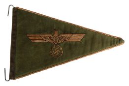 WWII SECOND WORLD WAR GERMAN AFRIKA KORPS STAFF CAR PENNANT