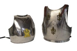 TWO 20TH CENTURY REENACTMENT EUROPEAN BREASTPLATE ARMOUR