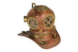 ORNAMENTAL COPPER & BRASS DIVERS HELMET