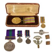 COLLECTION OF POST WARS MEDALS & BADGES - SOMERSET LIGHT INFANTRY