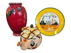 COLLECTION OF VINTAGE 20TH CENTURY PORCELAIN ITEMS INC POOLE / CLARICE CLIFF