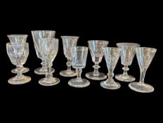 COLLECTION OF 19TH CENTURY VICTORIAN DECEPTIVE TOASTING GLASSES