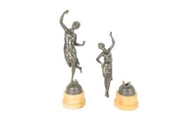 PAIR OF 19TH CENTURY VICTORIAN BRONZE CLASSICAL FIGURES