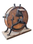 VICTORIAN OAK VELOCITY BARRELL KNIFE CLEANER