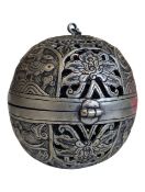 EARLY 20TH CENTURY 1920S CHINESE SILVER PLATED INCENSE BALL