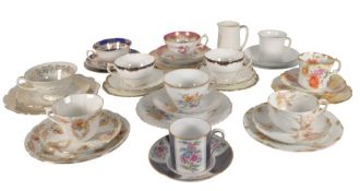 COLLECTION OF 20TH CENTURY CHINA TEA CUPS, SAUCERS, AND PLATES