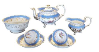 1830's 19TH CENTURY MINTON PORCELAIN TEA SET SERVICE