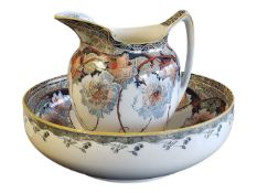 ROYAL DOULTON - EARLY 20TH CENTURY BRIAR ROSE CERAMIC WASH BASIN SET