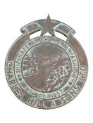 BRISTOL LOCAL INTEREST - MID CENTURY CHARLES HILL & SONS BRONZE PLAQUE