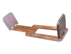 EARLY 20TH CENTURY COPPER & OAK SCOTTISH BOOK SLIDE / HOLDER