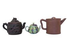 COLLECTION OF THREE 19TH CENTURY CHINESE TEAPOTS