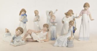 LARGE COLLECTION OF 20TH CENTURY NAO LLADRO FIGURINES