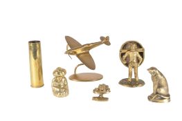 COLLECTION OF 20TH CENTURY DECORATIVE BRASS