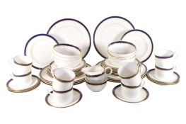 ROYAL WORCESTER - HOWARD PATTERN COBALT BLUE & GILT DINNER SERVICE