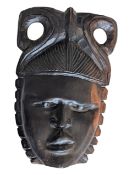 WEST AFRICAN IVORY COAST HAND CARVED MASK