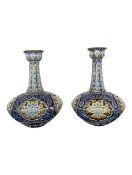 PAIR OF LATE 19TH CENTURY DOULTON LAMBETH SIGNED STONEWARE VASES