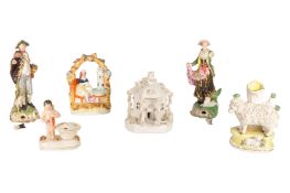 COLLECTION OF 19TH CENTURY VICTORIAN PORCELAIN FIGURINES