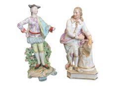 TWO 19TH CENTURY DERBY PORCELAIN FIGURES