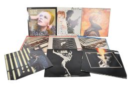 SMALL COLLECTION OF DAVID BOWIE & BEATLES VINYL RECORDS