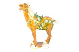 20TH CENTURY CHINESE CERAMIC TANG HORSE FIGURE