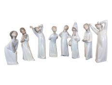 LLADRO - COLLECTION OF EIGHT LATE 20TH CENTURY PORCELAIN FIGURINES