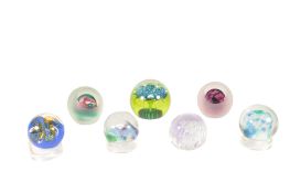 COLLECTION OF LATE 20TH CENTURY STUDIO GLASS PAPERWEIGHTS