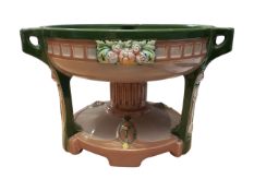 EARLY 20TH CENTURY EICHWALD SECESSIONISY MAJOLICA CENTREPIECE BOWL