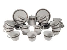 ROYAL TUSCAN - 1960S BONE CHINA CASCADE PATTERNED COFFEE SERVICE