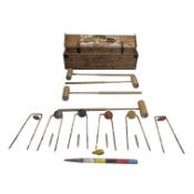 JAQUES OF LONDON - VINTAGE 20TH CENTURY CROQUET GARDEN GAME