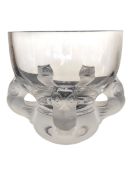 20TH CENTURY LALIQUE FRENCH GLASS HIBOUX OWL VASE