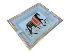 VINTAGE LATE 20TH CENTURY HERMES LIMOGES PORCELAIN ASHTRAY